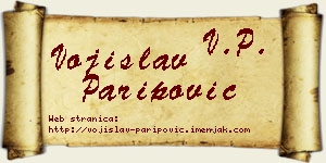 Vojislav Paripović vizit kartica